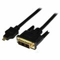 Dynamicfunction 2m Micro HDMI to DVI-D Cable Male to Male, Black DY166226